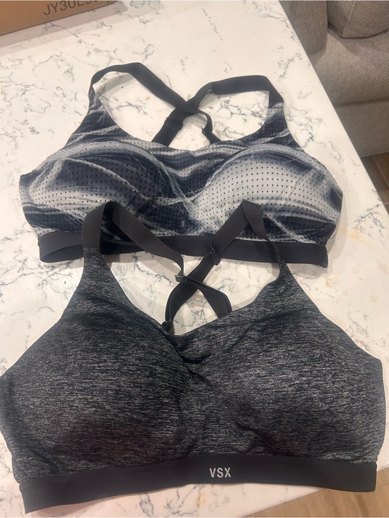 Victoria's Secret Other - Victorias Secret Gray & Black Twin Pack Sports Bras